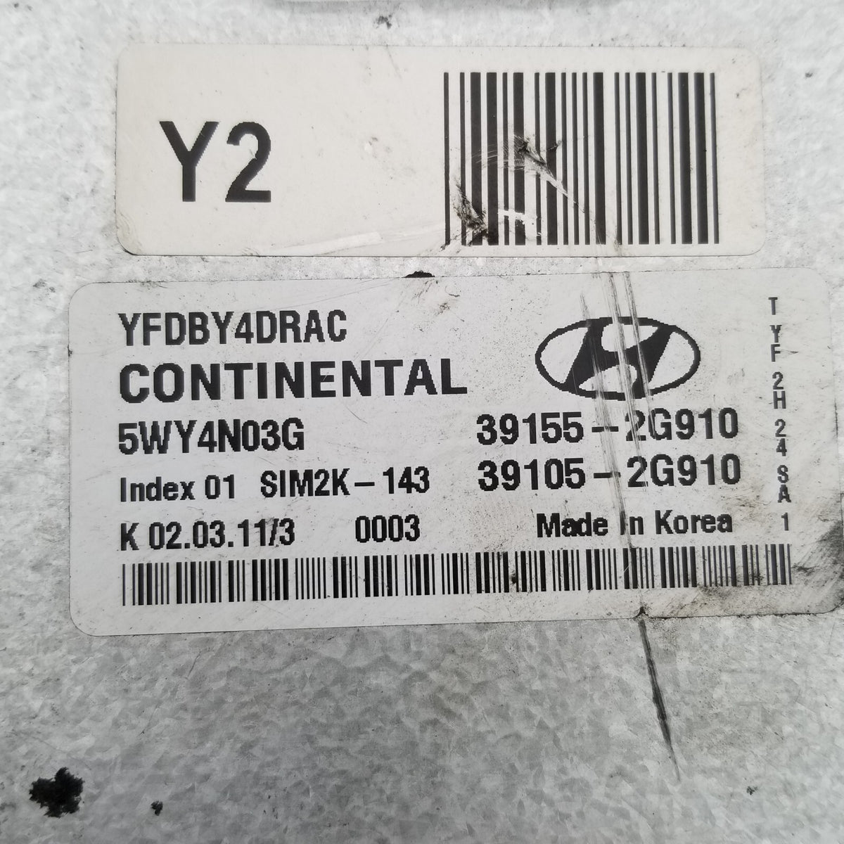 2011- 2015 Hyundai Sonata 2.4L Engine Control Module Unit ECM OEM 391552G910