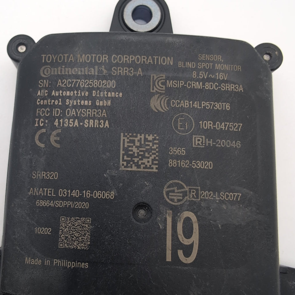 2020 - 2024 Lexus IS300 IS350 Rear Blind Spot Radar Sensor 88162-53020
