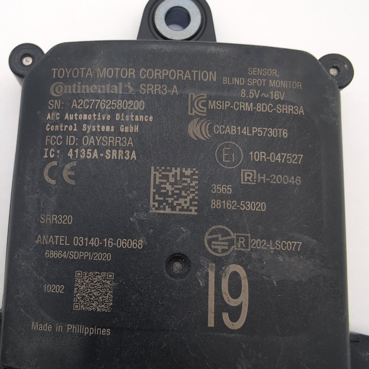 2020 - 2024 Lexus IS300 IS350 Rear Blind Spot Radar Sensor 88162-53020
