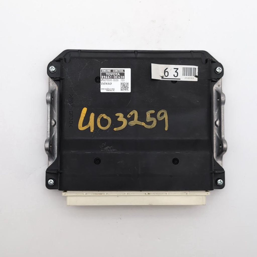 2013 Toyota Highlander Engine Computer Control Module 89661-0E630