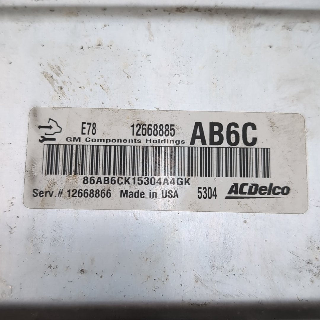 2013 - 2016 Chevrolet Cruze Engine Computer Control Module ECU E78 12668885