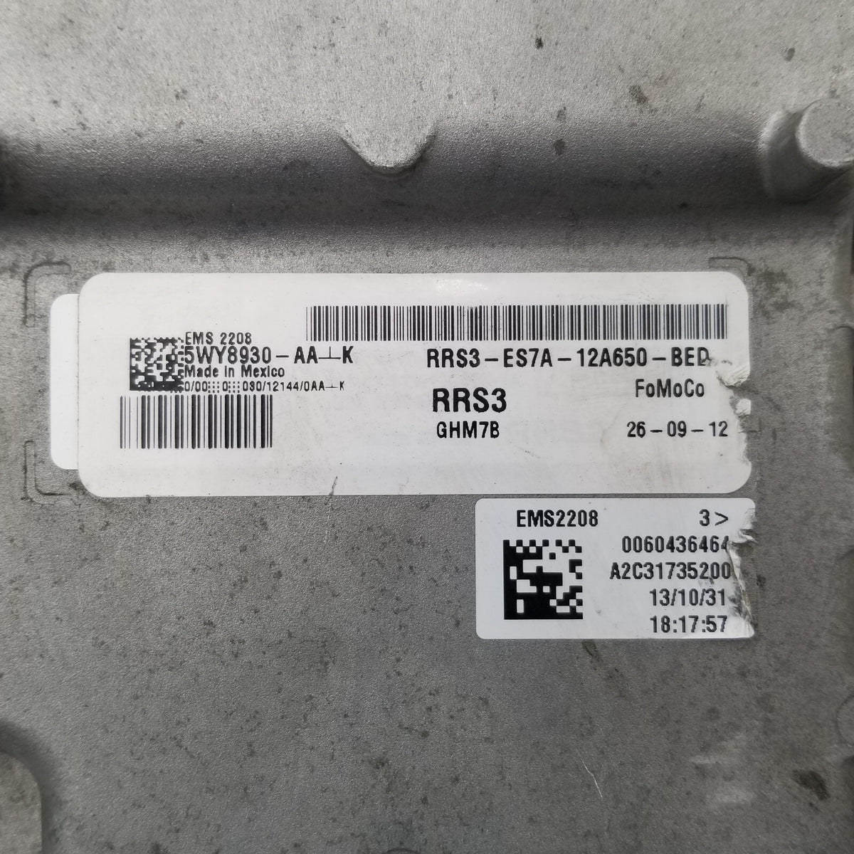2014-16 Ford Fusion Computer Brain Engine Control ECU ECM EBX RRS3ES7A12A650BED