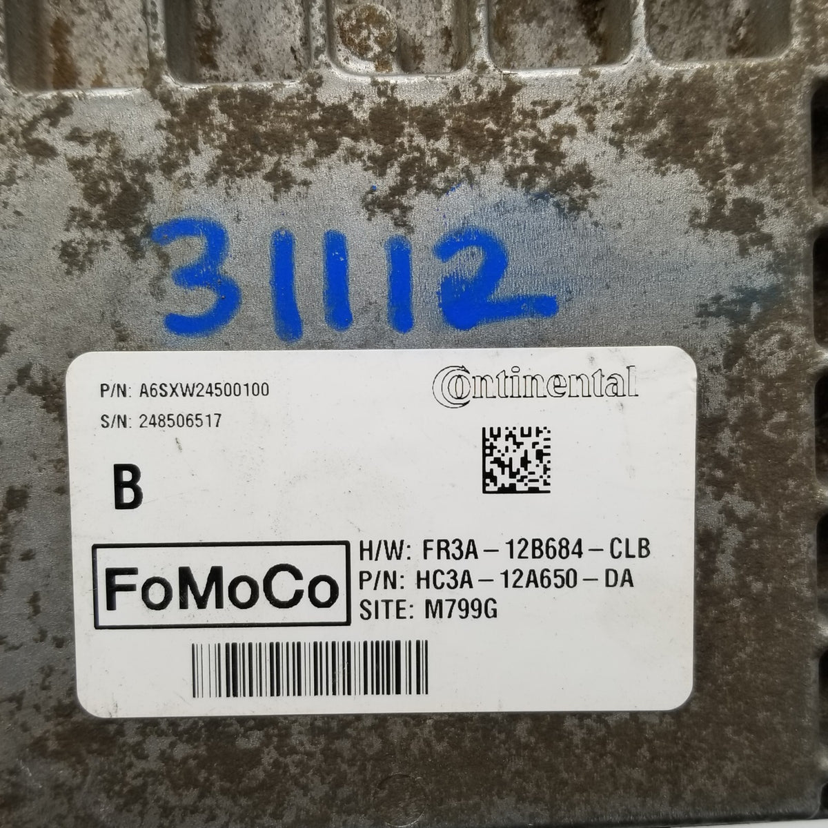 2017 2018 2019 FORD F250 SD PICK UP Engine Computer Brain Box Fr3a12b684clb