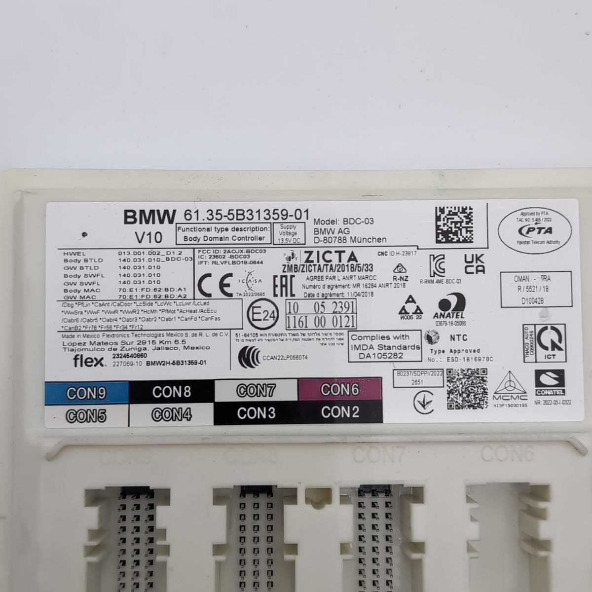 BMW G01 G05 G15 G20 G22 G30 G42 M3 M4 Body Domain Controller Fuse Module 5B31359
