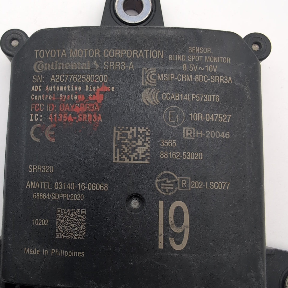 2020 - 2024 Lexus IS300 IS350 Rear Blind Spot Radar Sensor 88162-53020