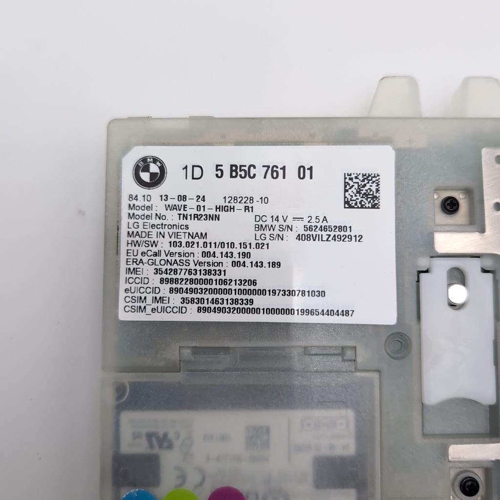 2025 BMW 330i G20 X1 U11 X3 G45 Antenna Telematics Control Module 5B5C761