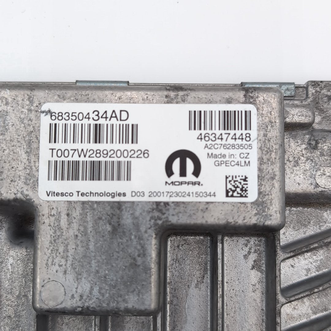 2019 - 2022 Jeep Renegade 1.3L Engine Computer Control Module ECU 68350434AD
