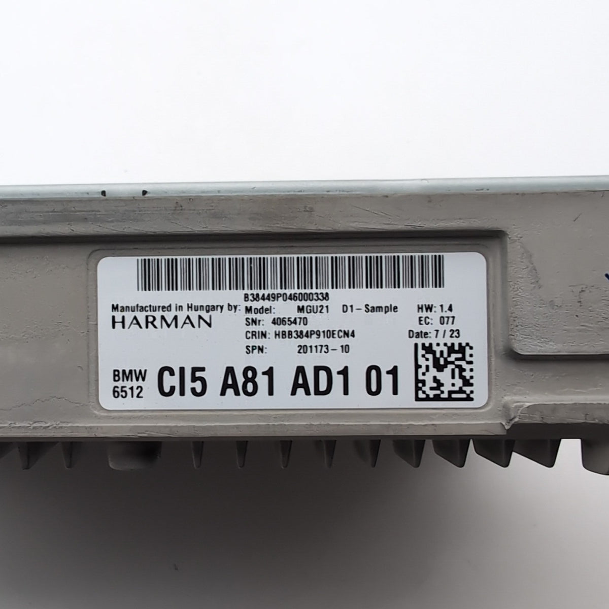 2022 2023 BMW X1 iX Harman Radio Stereo Navigation Head Unit MGU21 5A81AD1