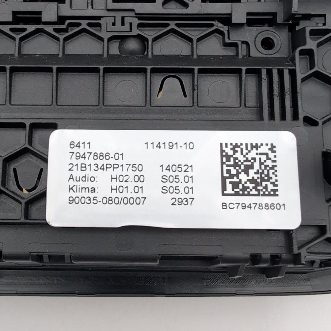 2019 - 2023 BMW 530i 540i G30 Ceramic Radio Climate Control Switch Panel 7947886
