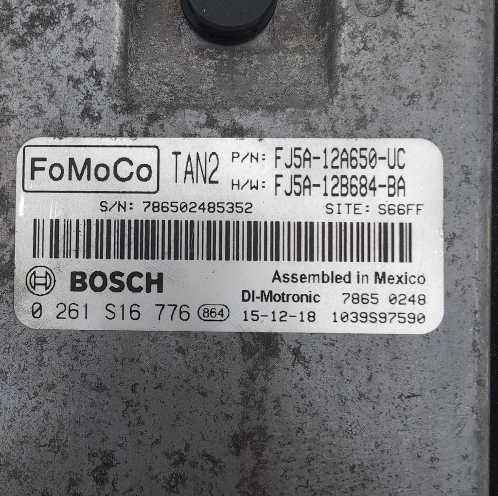 2015 2016 Ford Escape 1.6L Engine Computer Control Module ECM ECU FJ5A-12A650-UC