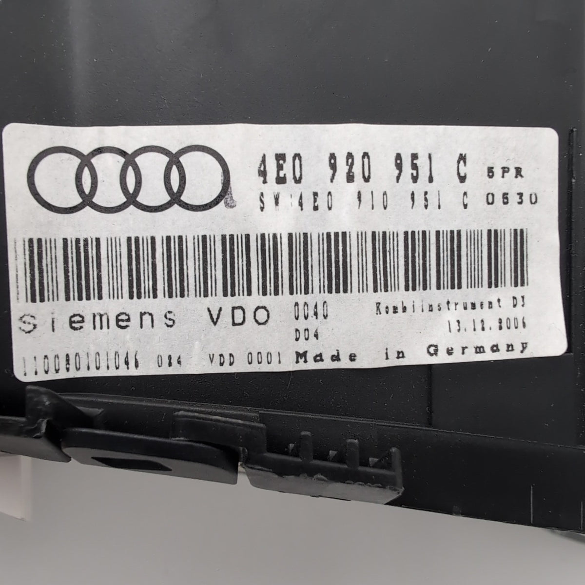 2007 AUDI A8 Speedometer Instrument Gauge Cluster 4E0920951C