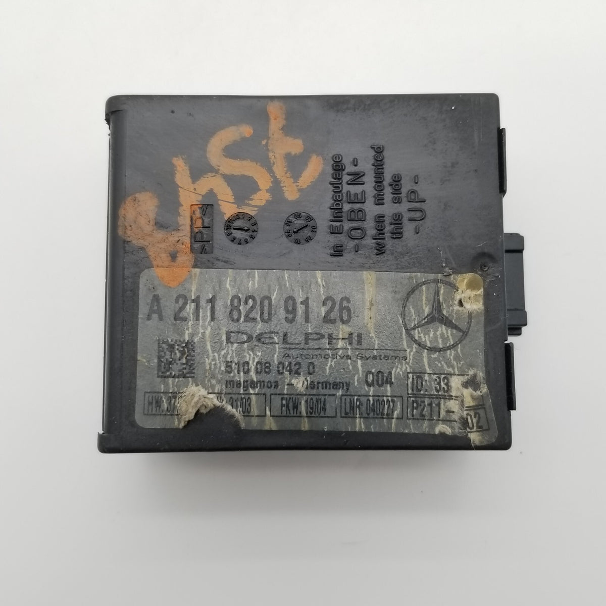2000- 2006 MERCEDES BENZ S500 W220 ANTI THEFT ALARM MODULE OEM A2118209126