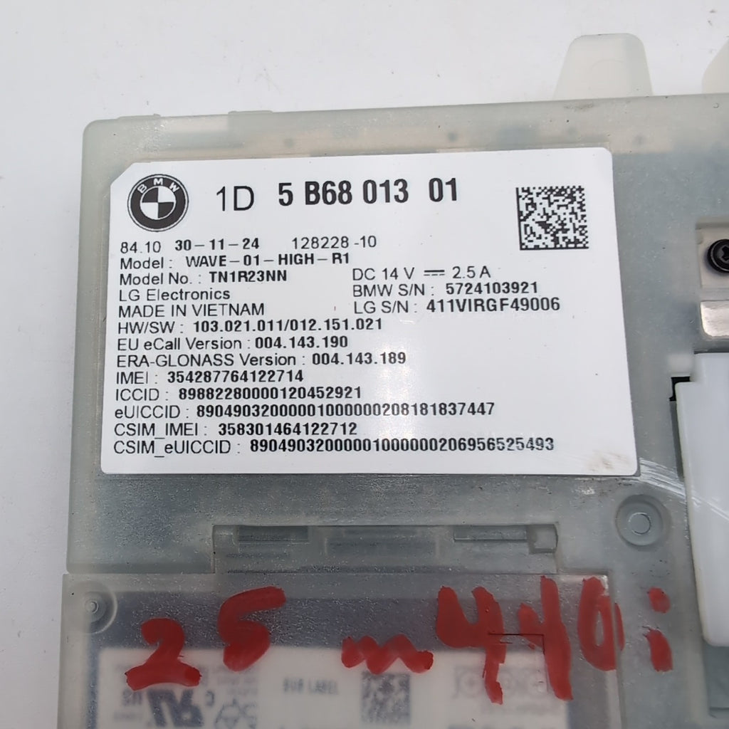 2025 BMW M440i M340i X1 ANTENNA TELEMATICS CONTROL MODULE OEM 5B68013
