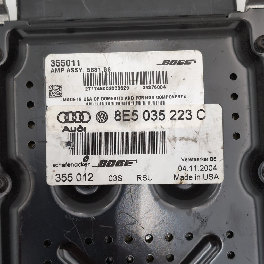 2004 2005 2006 Audi S4 A4 Radio Stereo Bose Audio Amplifier Amp OEM 8E5035223C