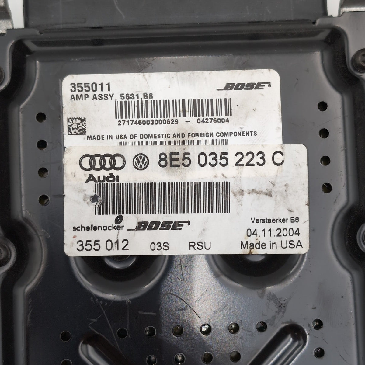 2004 2005 2006 Audi S4 A4 Radio Stereo Bose Audio Amplifier Amp OEM 8E5035223C