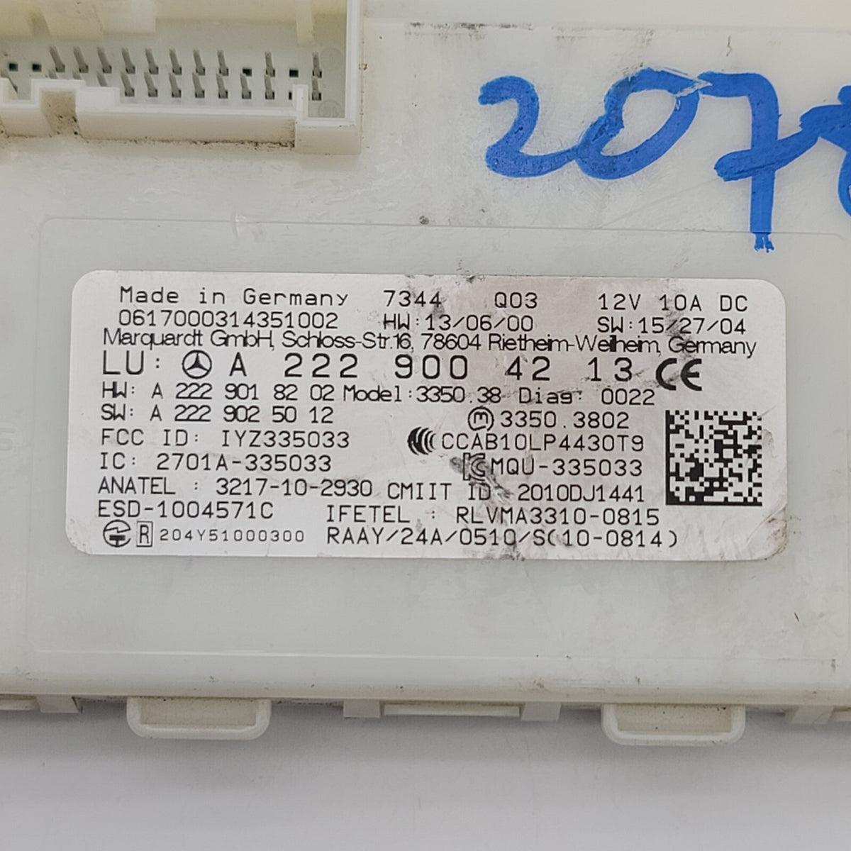 2015- 2018 MERCEDES C300 MULTIFUNCTION KEYLESS ENTRY MODULE UNIT A2229005412