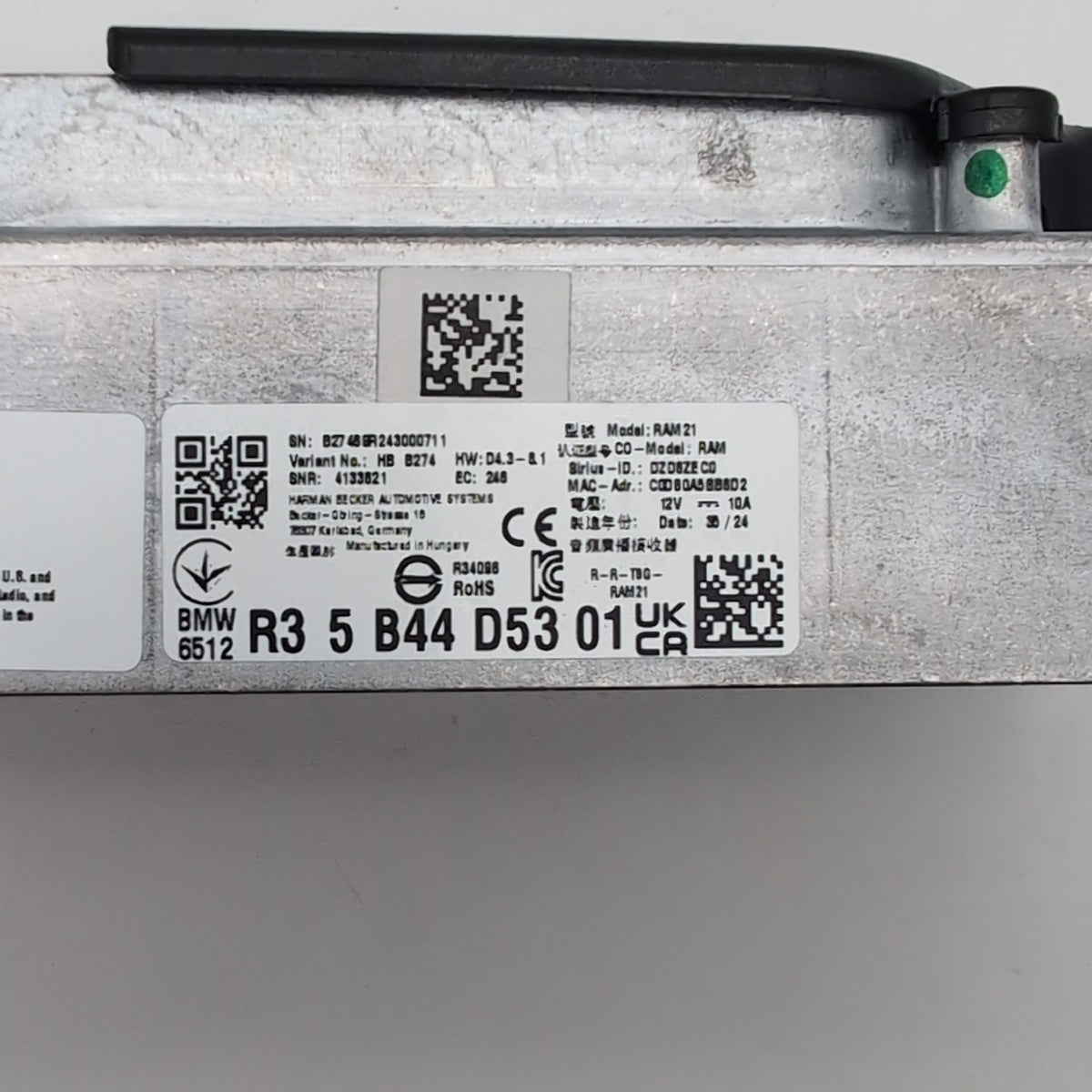 2024 - 2026 BMW G20 G60 G42 X1 X2 Radio Audio Receiver Control Module 5B44D53