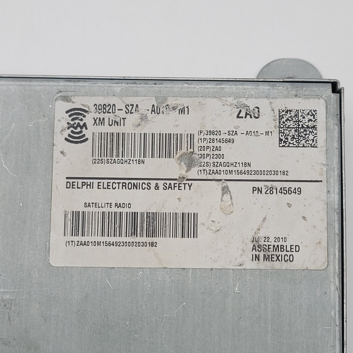 2009 2010 2011 Honda Pilot Satellite Radio Receiver Module OEM 39820SZAA01