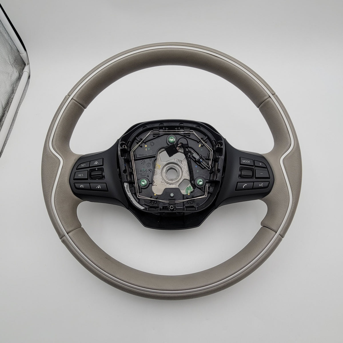 2014- 2021 OEM BMW i3 I01 Steering Wheel Leather Lodge Design Gray