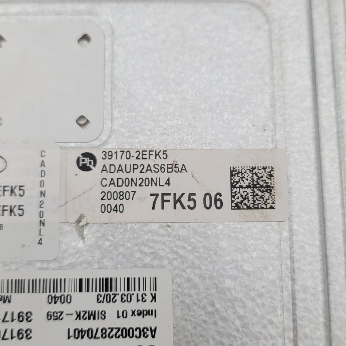 2020 Hyundai Elantra Engine Computer Control Module OEM 391702EFK5