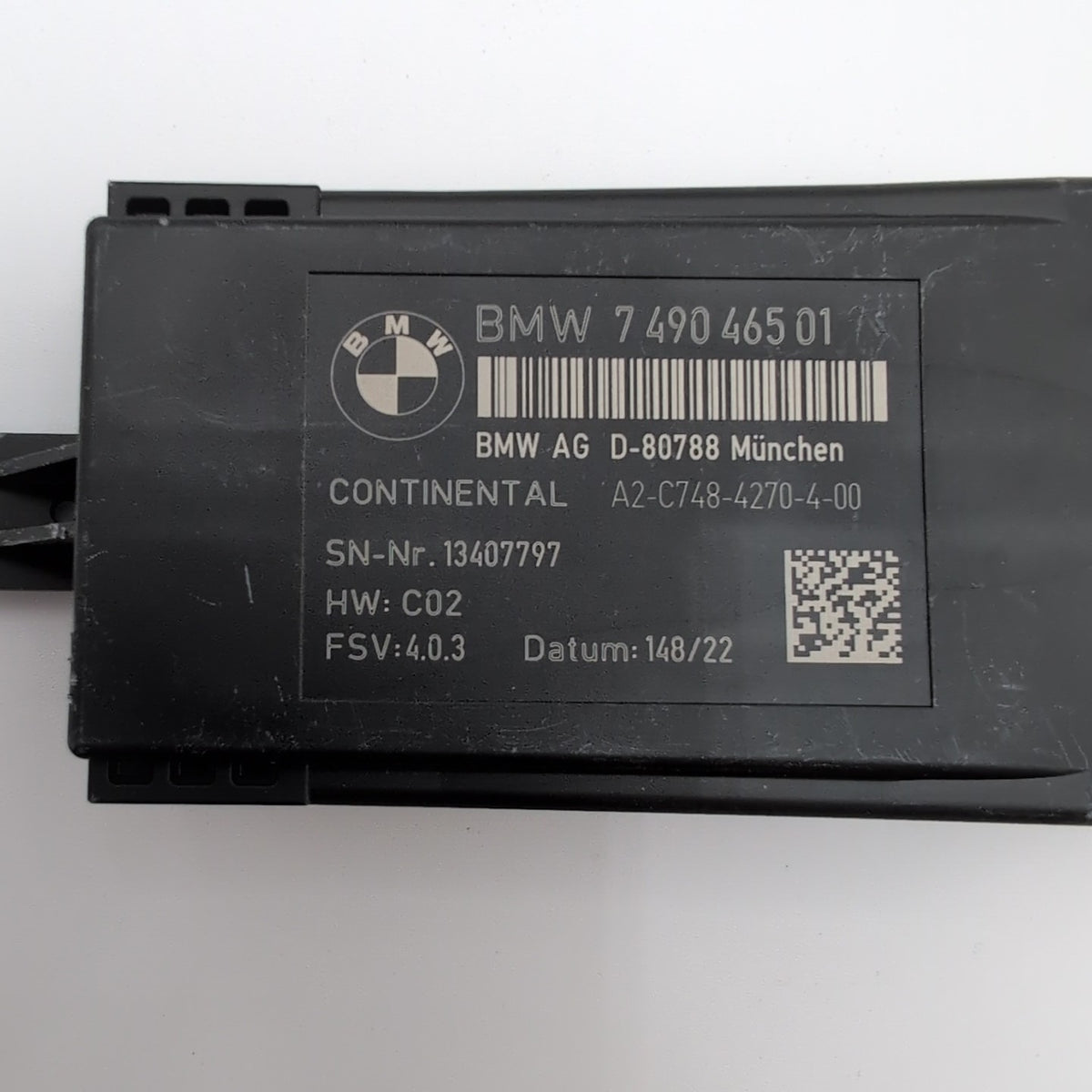 2019- 2024 BMW X5 G05 REAR LEFT DRIVER SEAT HEAT HEATED CONTROL MODULE 7490465