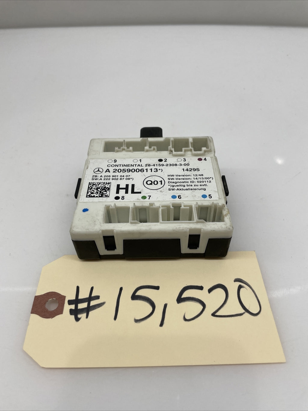 2015 Mercedes C300 W205 Rear Left Door Control Module A2059006113 Oem