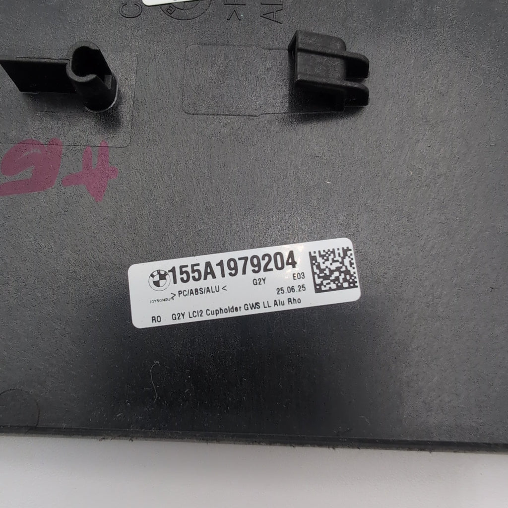 2021 - 2025 BMW G42 G20 G26 M3 M4 Cup Holder Compartment Trim Aluminum Rhombicle