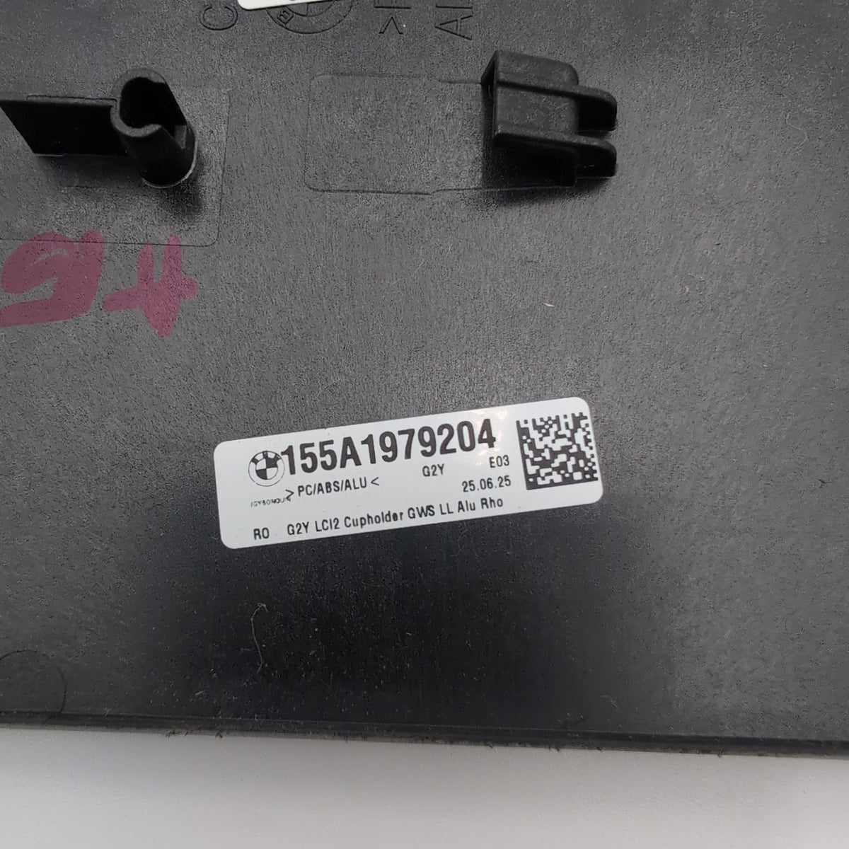 2021 - 2025 BMW G42 G20 G26 M3 M4 Cup Holder Compartment Trim Aluminum Rhombicle