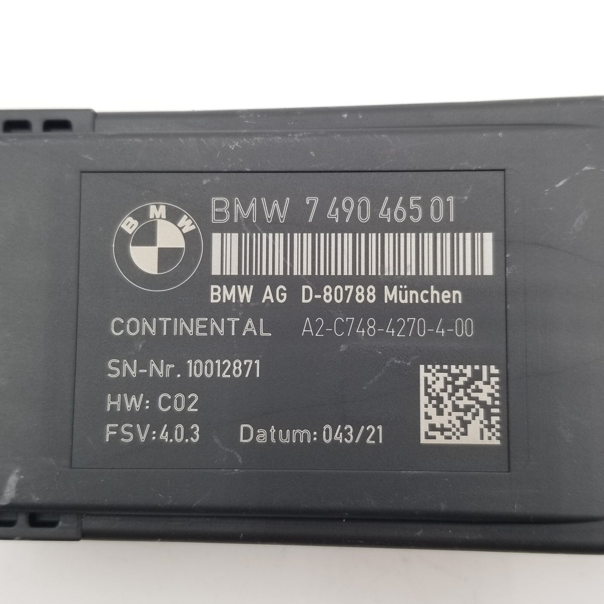2019- 2024 BMW X5 G05 REAR LEFT DRIVER SEAT HEAT HEATED CONTROL MODULE 7490465