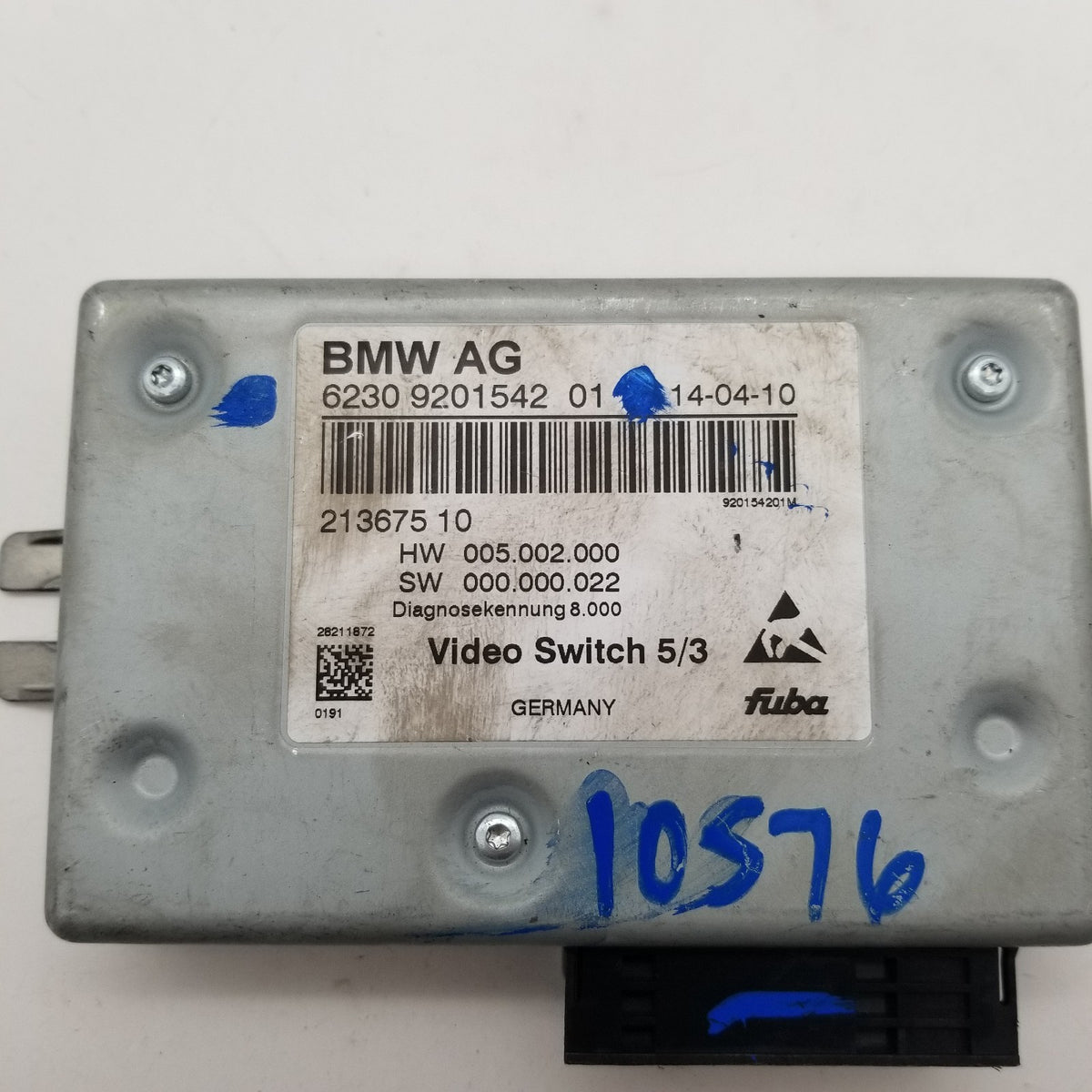 2011 BMW 750i F01 DVD MULTIMEDIA VIDEO SWITCH CONTROL MODULE 9201542
