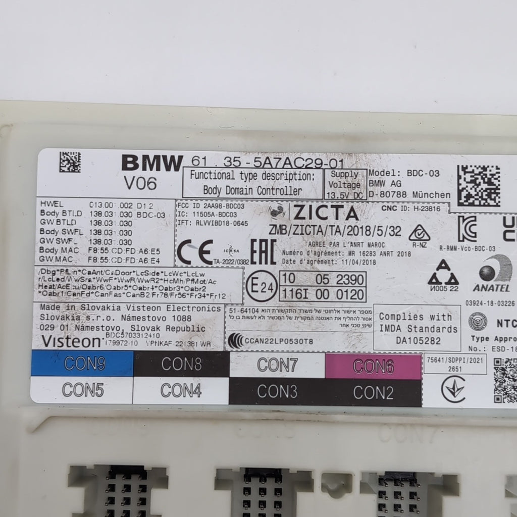 2022 BMW M4 G82 Interior Body Domain Controller Module Unit OEM BCM 5A7AC29