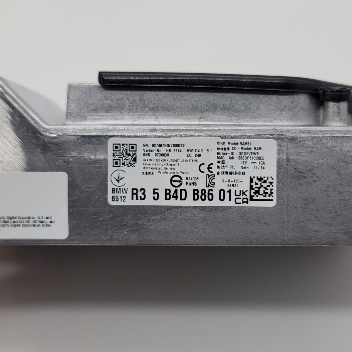 2023 2024 2025 BMW 330i 530i G20 G60 X1 X3 Radio Receiver Control Module 5B4DB86