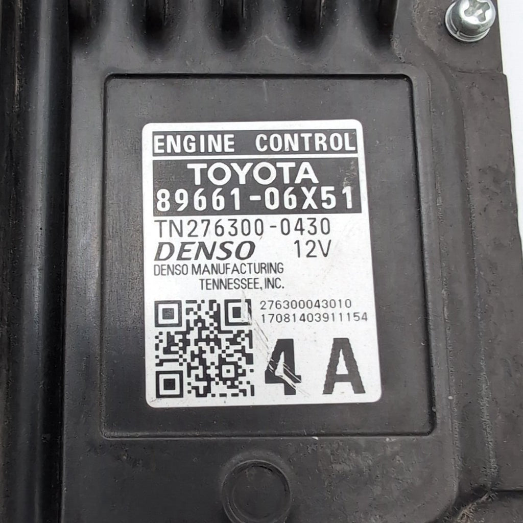 2018 Toyota Camry 2.5L Engine Computer Control Module ECU 89661-06X51