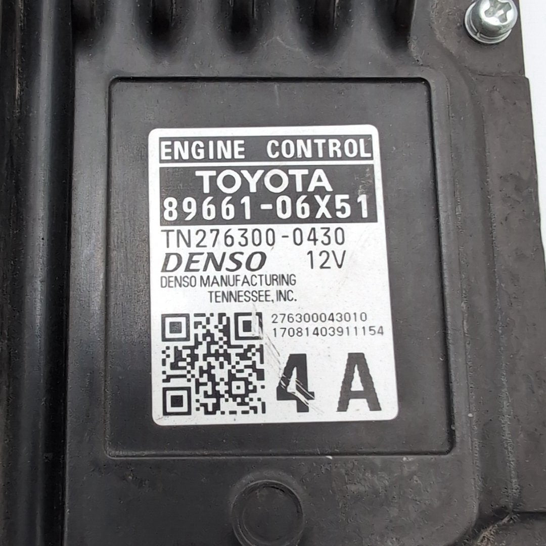 2018 Toyota Camry 2.5L Engine Computer Control Module ECU 89661-06X51