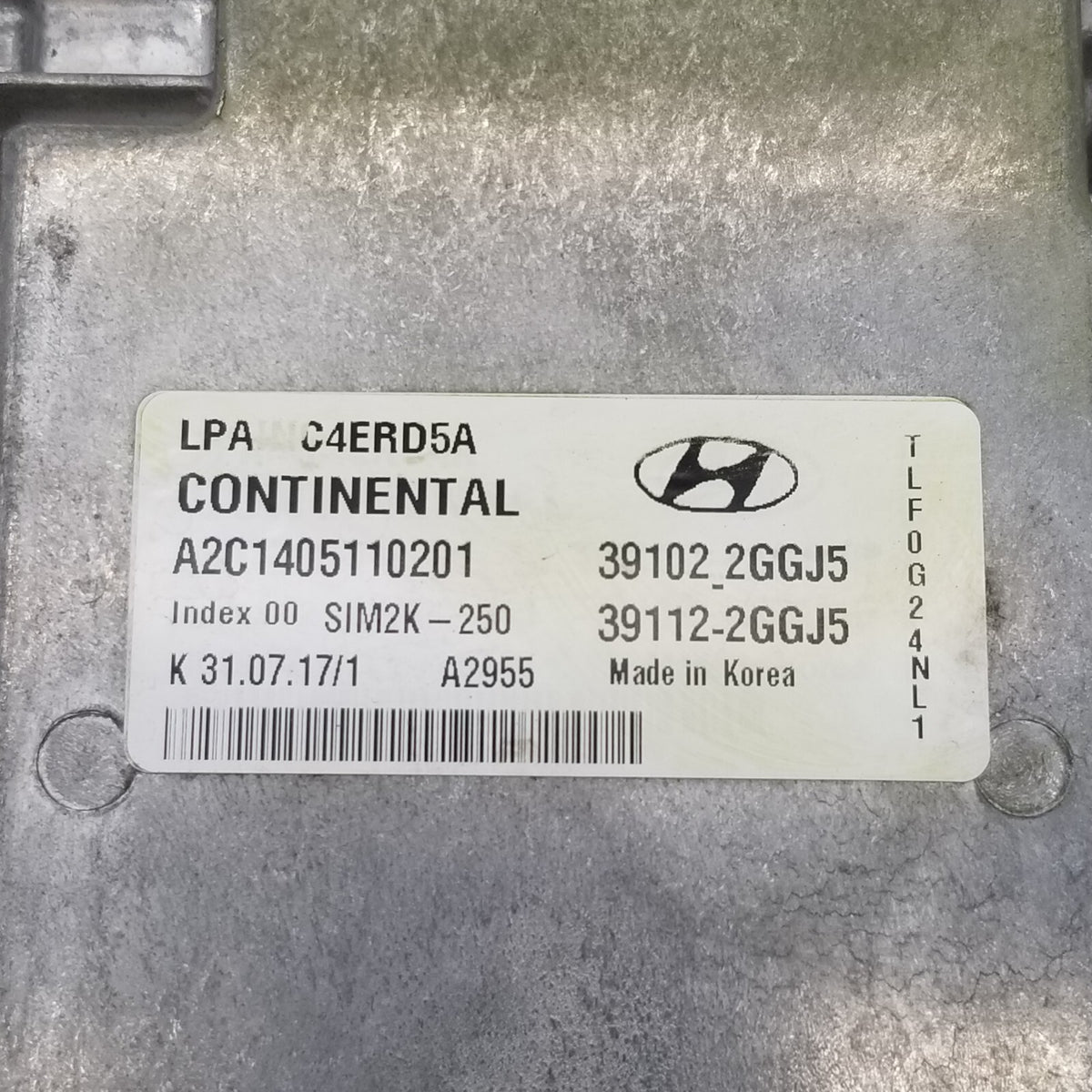 2018 2019 Sonata Engine Computer Control ECU ECM EBX Module 391022GGJ5