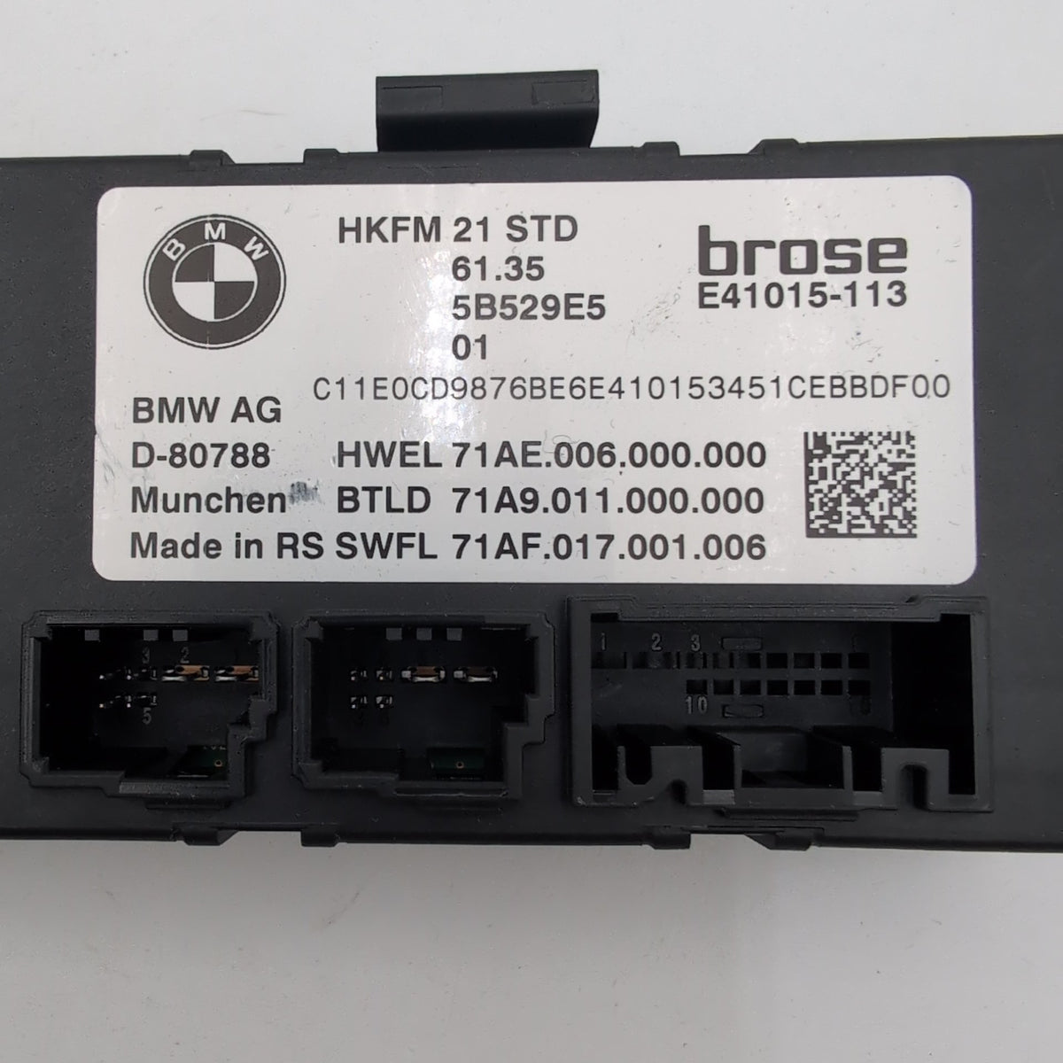 2024 - 2026 BMW G60 XM X6 X3 X1 X2 Trunk Lid Deck Lid Control Module 5B529E5