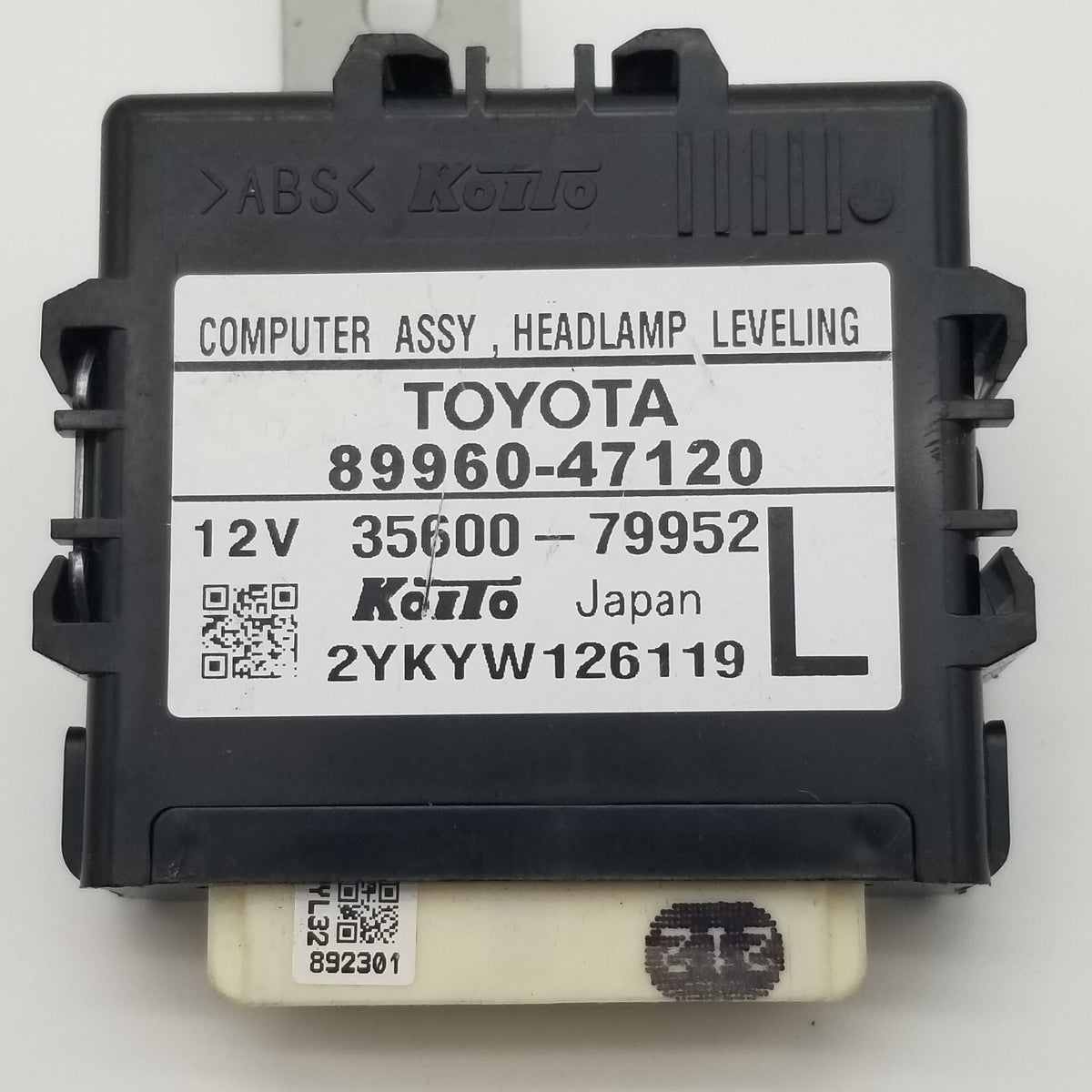 2012 2013 Toyota Prius Headlamp Leveling Control Module 89960-47120 OEM
