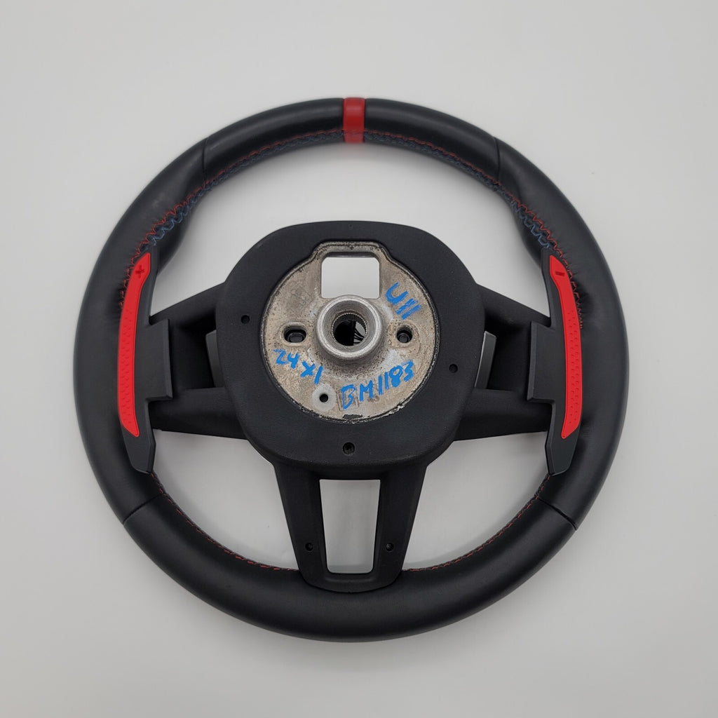 2023 2024 BMW X1 U11 M35I M-SPORT HEATED STEERING WHEEL BLACK LEATHER RED STRIP