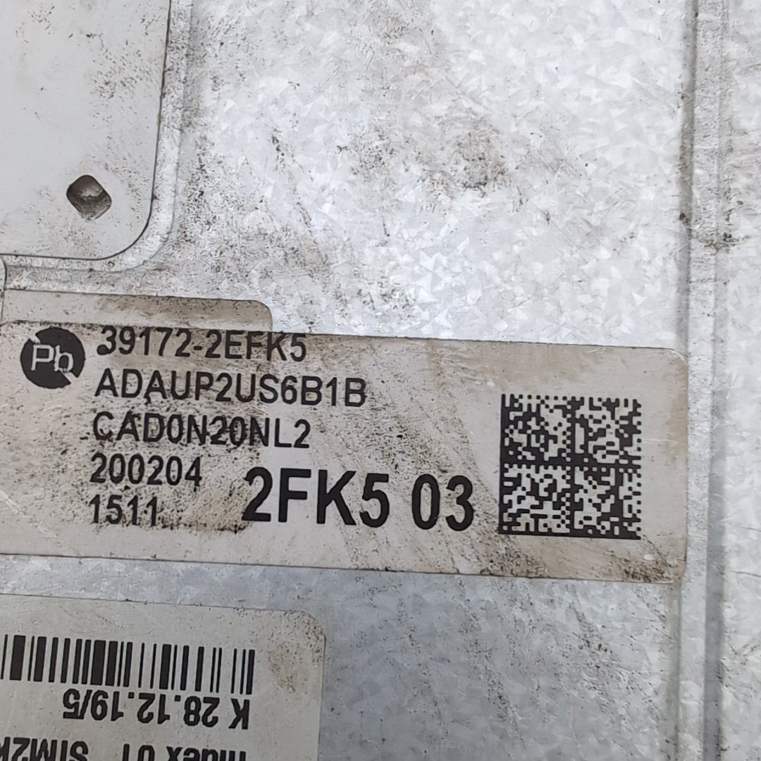 2020 Hyundai Elantra 2.0L Engine Computer Control Module ECU 39172-2EFK5