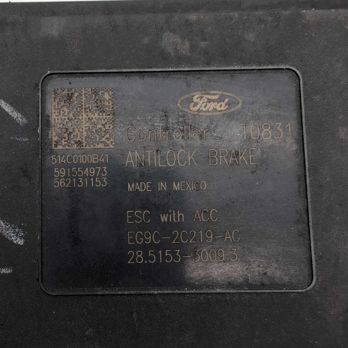 2014 2015 2016 Ford Fusion ABS Anti Lock Brake Pump Control Unit EG9C-2C405-AF
