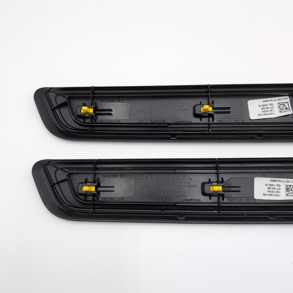 2019 - 2025 BMW G20 G21 G26 Front Left Right Door Trim Molding Sill Set 7407387