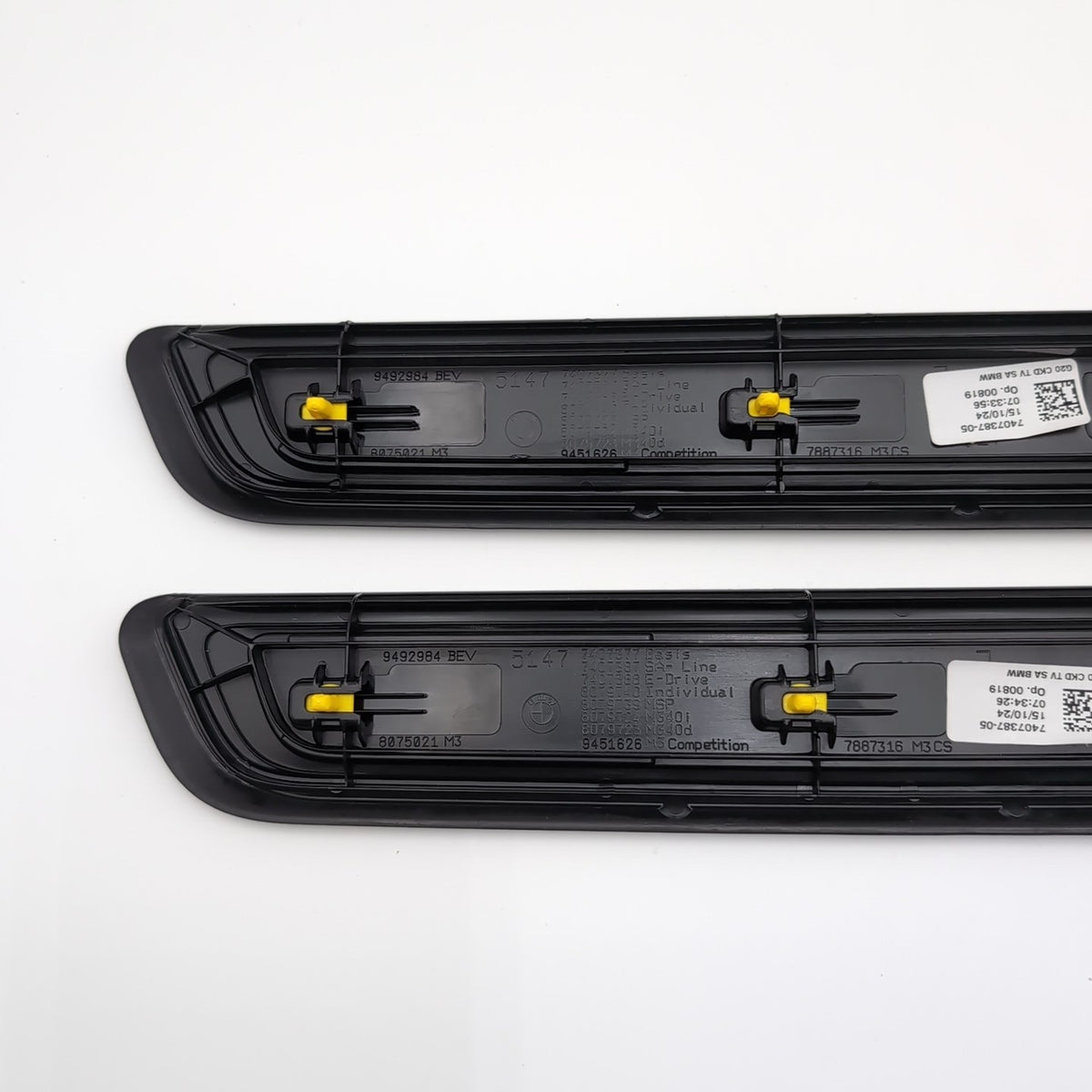 2019 - 2025 BMW G20 G21 G26 Front Left Right Door Trim Molding Sill Set 7407387