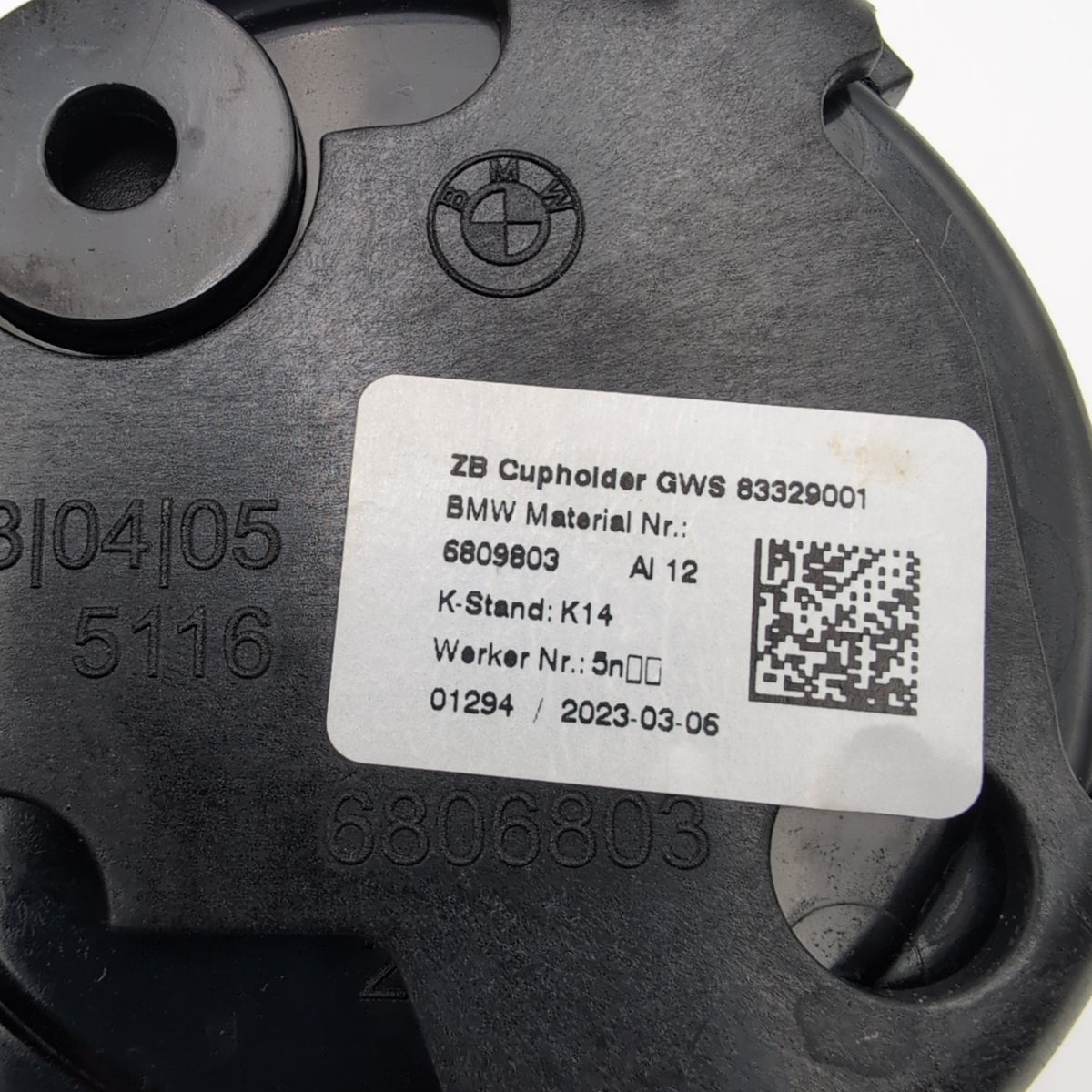 2019 - 2026 BMW G20 G22 G23 G26 G80 G83 M3 M4 Center Console Cup Holder 6809803