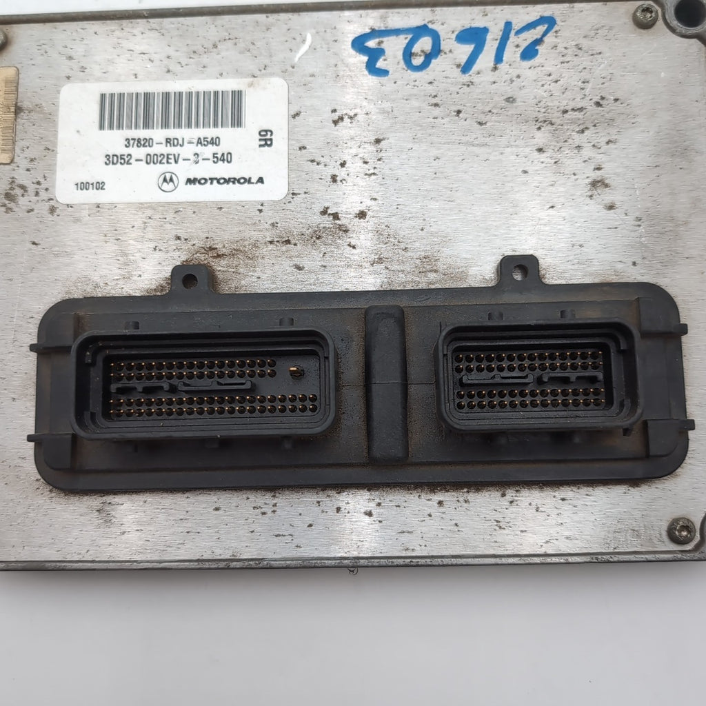 2003 Acura MDX Engine Computer Control Module ECM ECU 37820-RDJ-A540