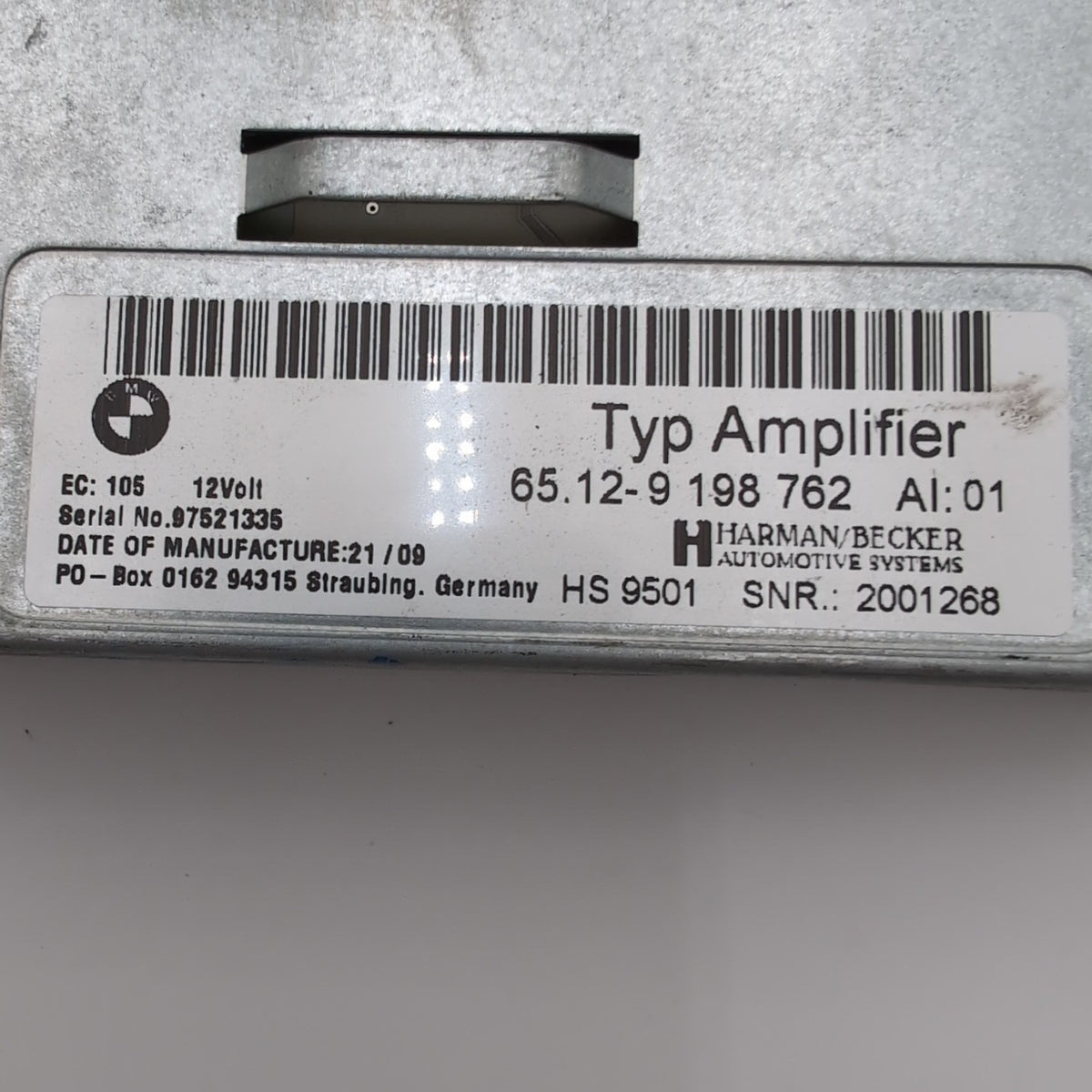 2008 2009 2010 BMW 528i 535i Harman Becker Audio Amplifier Amp 9198762