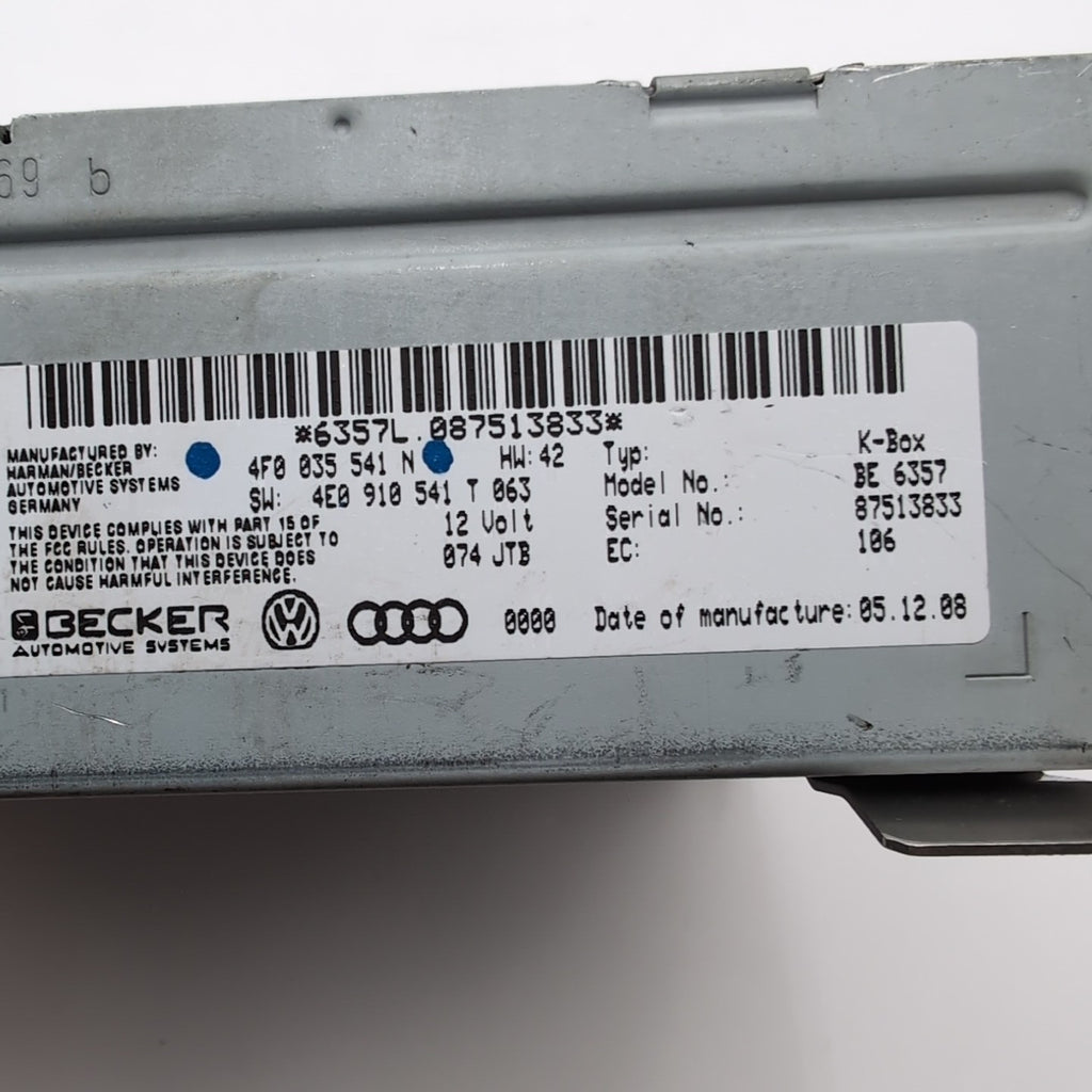 2009 2010 2011 2012 AUDI A4 A3 S5 A5 RADIO STEREO RECEIVER UNIT 4F0035541N OEM