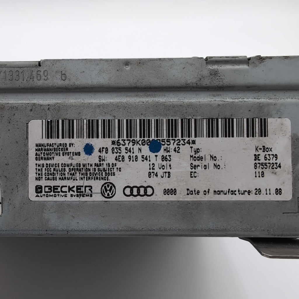 2009 2010 2011 2012 AUDI A4 A3 S5 A5 RADIO STEREO RECEIVER UNIT 4F0035541N OEM