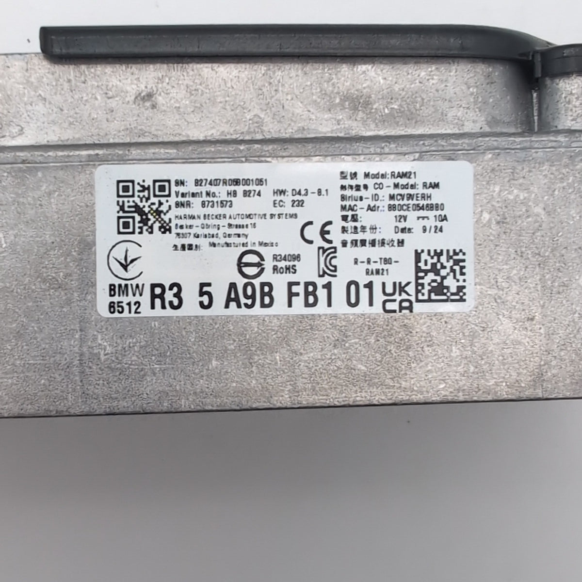 2022 - 2025 BMW G20 U06 X1 X2 X3 Radio Receiver Control Module 5A9BFB1