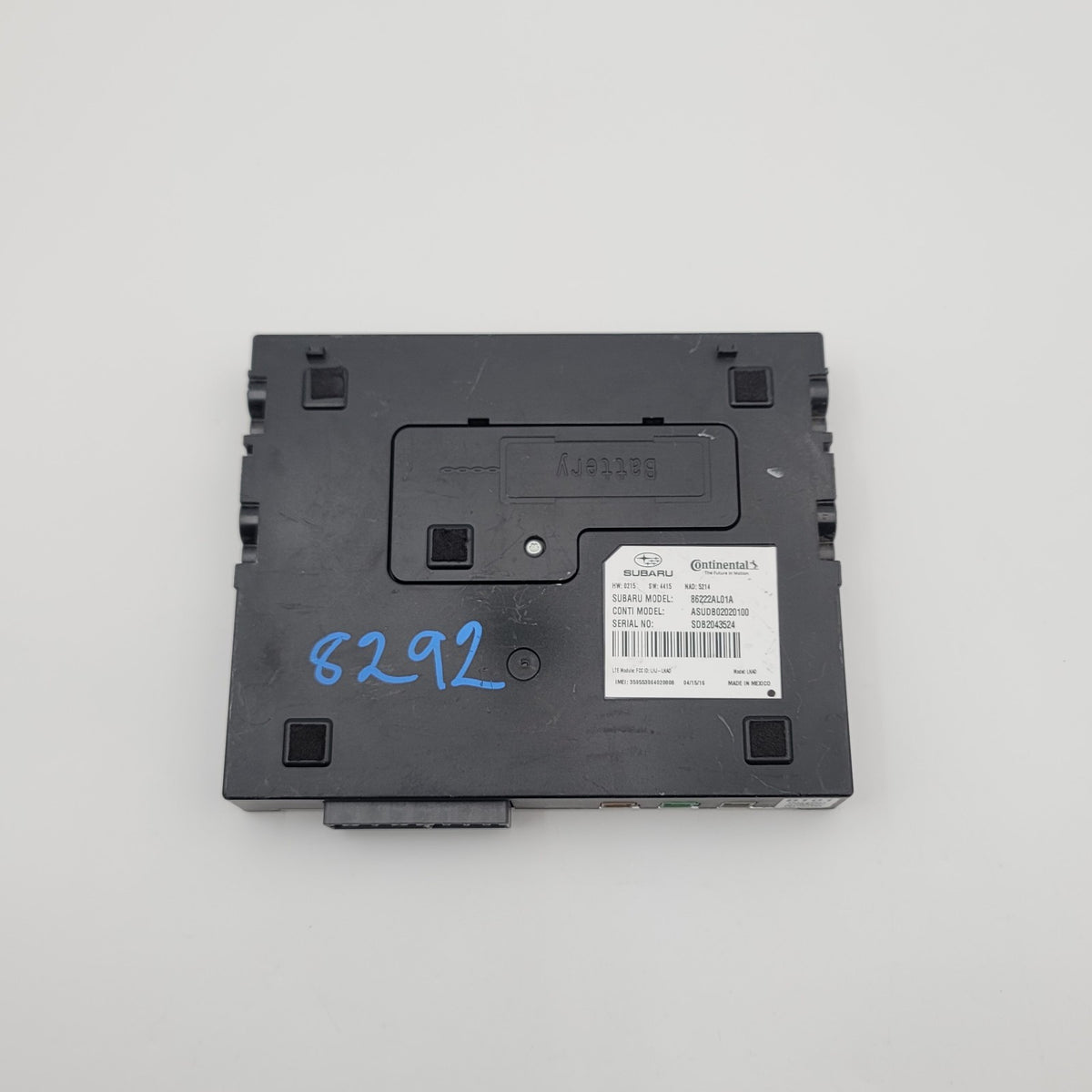 2016 Subaru Outback Legacy Telematics Control Module 86222AL01A