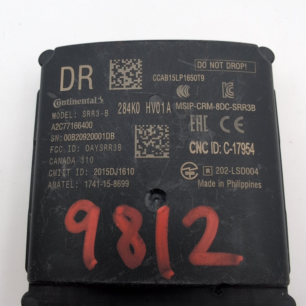 2019 - 2021 Nissan Qashqai Rogue Rear Right Blind Spot Radar Sensor 284K0HV01A